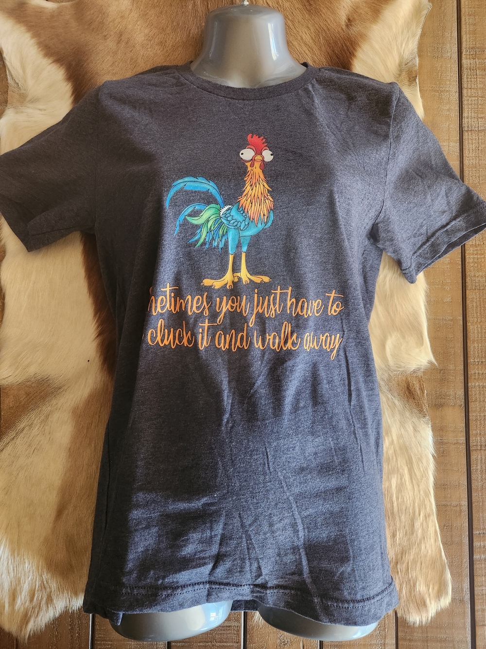 Graphic Tee with Colorful Rooster
